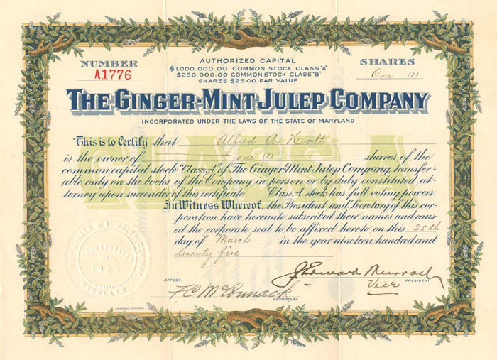 Ginger-Mint Julep Co.